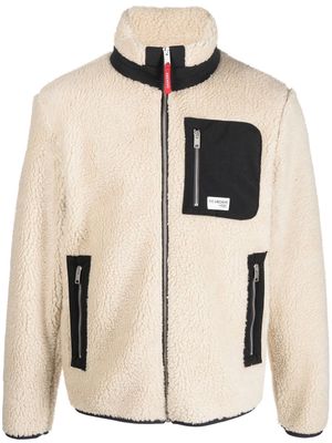Fay faux-fur zip-up jacket - Neutrals