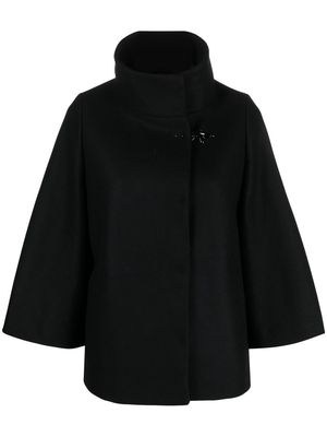 Fay funnel-neck clasp-fastening jacket - Black