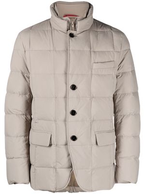 Fay high-neck padded jacket - Brown