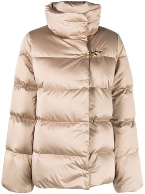 Fay high-neck puffer jacket - Neutrals