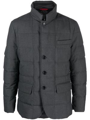 Fay high-neck quilted padded jacket - Grey