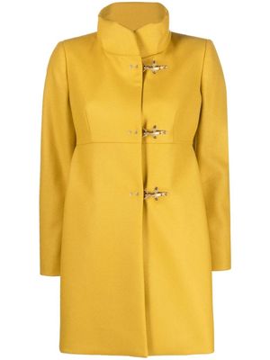 Fay high-neck single-breasted coat - Yellow