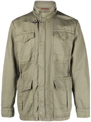 Fay hooded cotton field jacket - Green