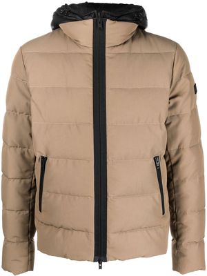 Fay hooded down-padded jacket - Neutrals