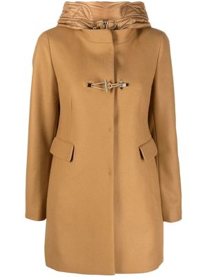 FAY hooded duffle coat - Brown