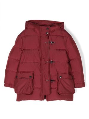 Fay Kids 3 Ganci padded hooded jacket - Red