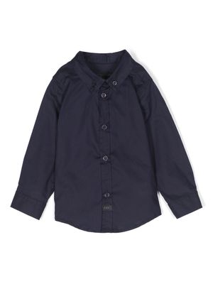 Fay Kids button-down cotton shirt - Blue