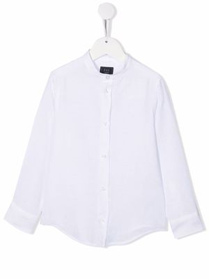 Fay Kids collarless buttoned shirt - White