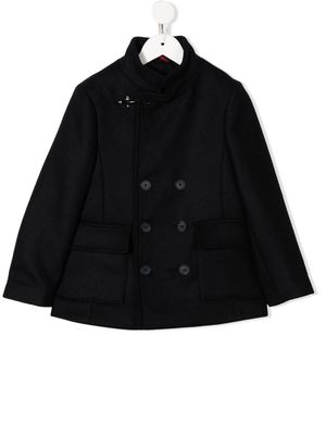 Fay Kids double-breasted short coat - Blue