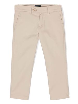 Fay Kids embroidered-logo chinos - Neutrals