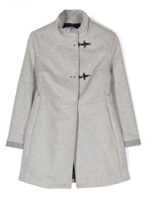 Fay Kids funnel-neck wool blend duffle coat - Grey