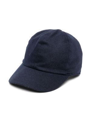 Fay Kids logo-embroidered wool-blend cap - Blue