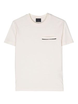 Fay Kids logo-print cotton T-shirt - Neutrals