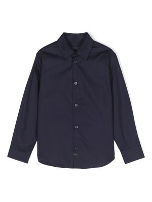 Fay Kids long-sleeve cotton shirt - Blue