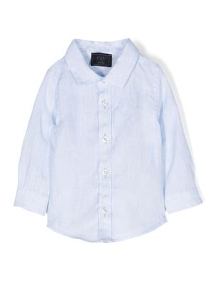 Fay Kids long-sleeve linen shirt - Blue