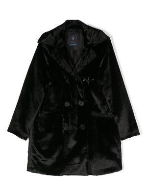 Fay Kids notched-lapels double-breasted coat - Black