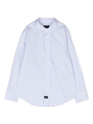 Fay Kids pinstriped cotton shirt - Blue