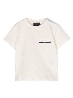 Fay Kids pocket-detailed cotton T-shirt - White
