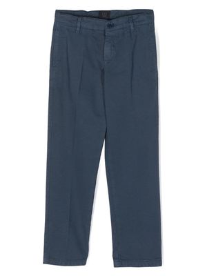 Fay Kids slim-cut cotton chino trousers - Blue