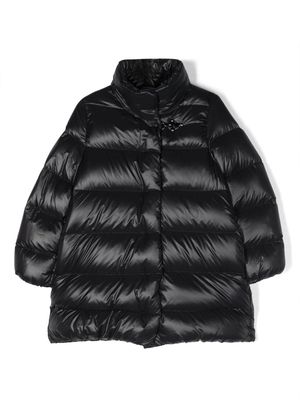 Fay Kids stand-up collar padded coat - Black