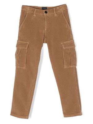 Fay Kids straight-leg cargo trousers - Brown