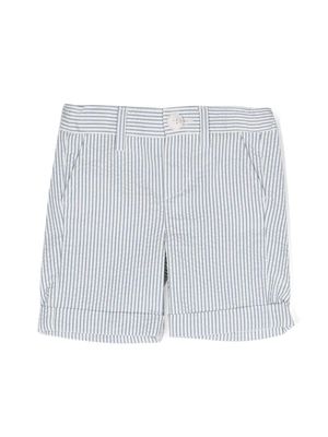 Fay Kids stripe-print turn-up shorts - Blue