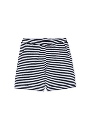 Fay Kids striped towel-effect shorts - Blue