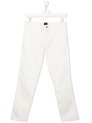 Fay Kids TEEN straight-leg trousers - White
