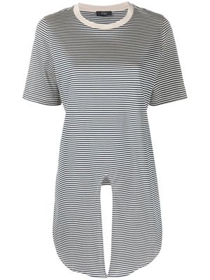 Fay knot detailing striped T-shirt - Blue