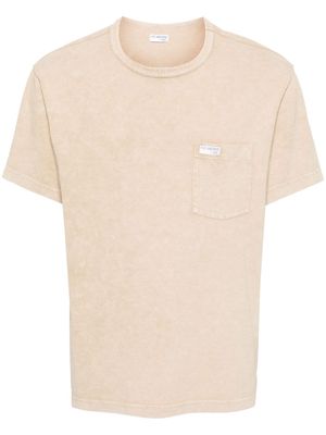 Fay logo-appliqué cotton T-shirt - Neutrals