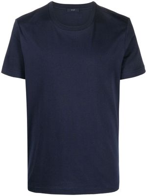 Fay logo-patch cotton T-shirt - Blue