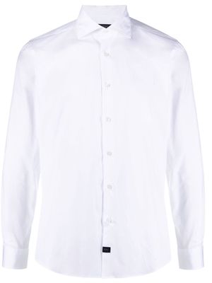 Fay logo-patch detail shirt - White
