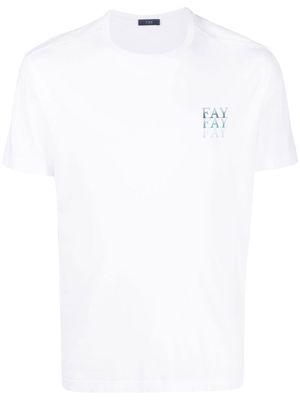 Fay logo-print short-sleeve T-shirt - White