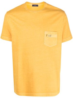 Fay logo-print short-sleeved T-shirt - Orange