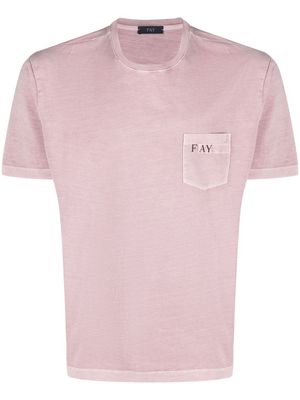 Fay logo-print short-sleeved T-shirt - Pink