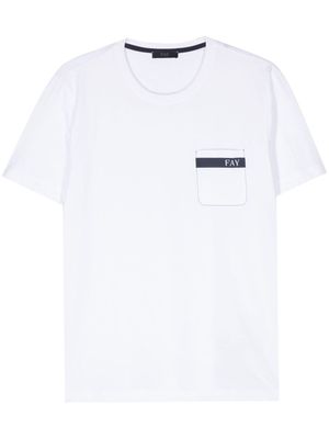 Fay logo-printed cotton T-shirt - White