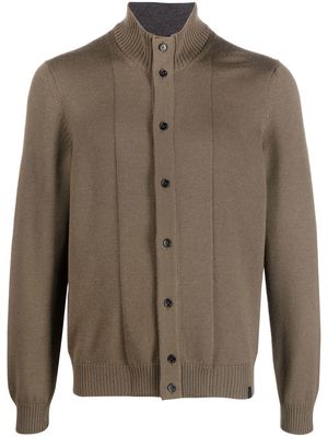 Fay long-sleeve button-up cardigan - Green