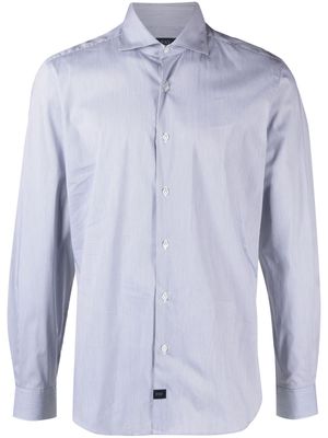 Fay long-sleeve cotton-blend shirt - Blue