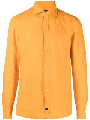 Fay long-sleeve linen shirt - Orange