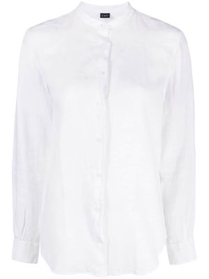 Fay long-sleeve linen shirt - White