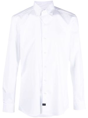 Fay long-sleeve stretch shirt - White