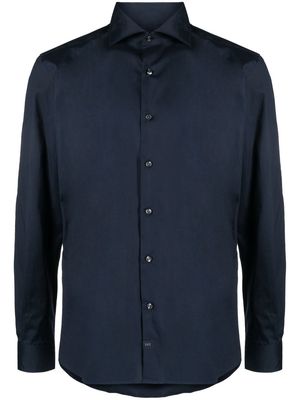 Fay long-sleeved cotton shirt - Blue