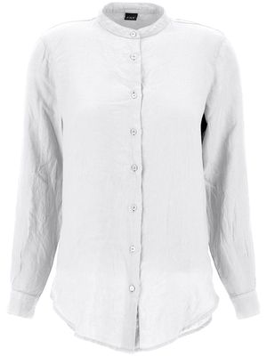 Fay longline linen shirt - White