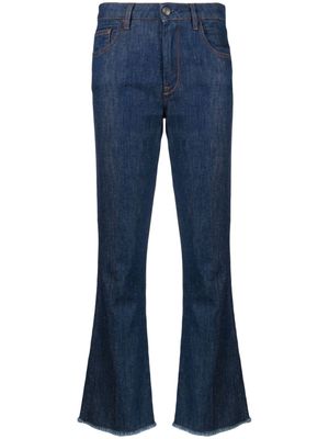 Fay mid-rise straight-leg cropped jeans - Blue