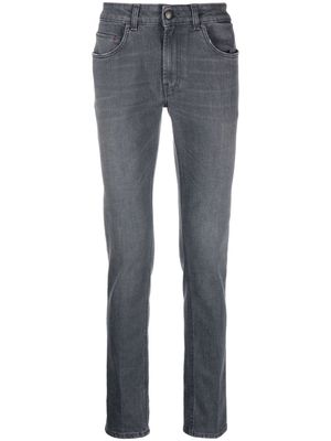 Fay mid-rise stretch-cotton tapered jeans - Grey
