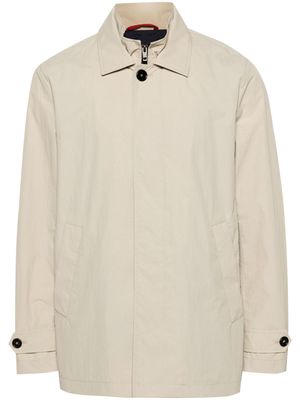 Fay Morning crinkled shirt jacket - Neutrals