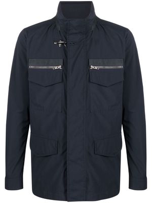 Fay multiple-pocket zip-fastening jacket - Blue