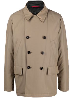 Fay padded double-breasted jacket - Neutrals