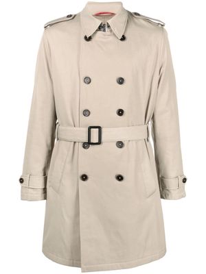 Fay padded trench coat - Neutrals