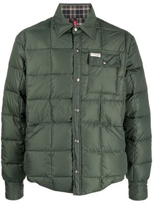 Fay patch-pocket quilted jacket - Green